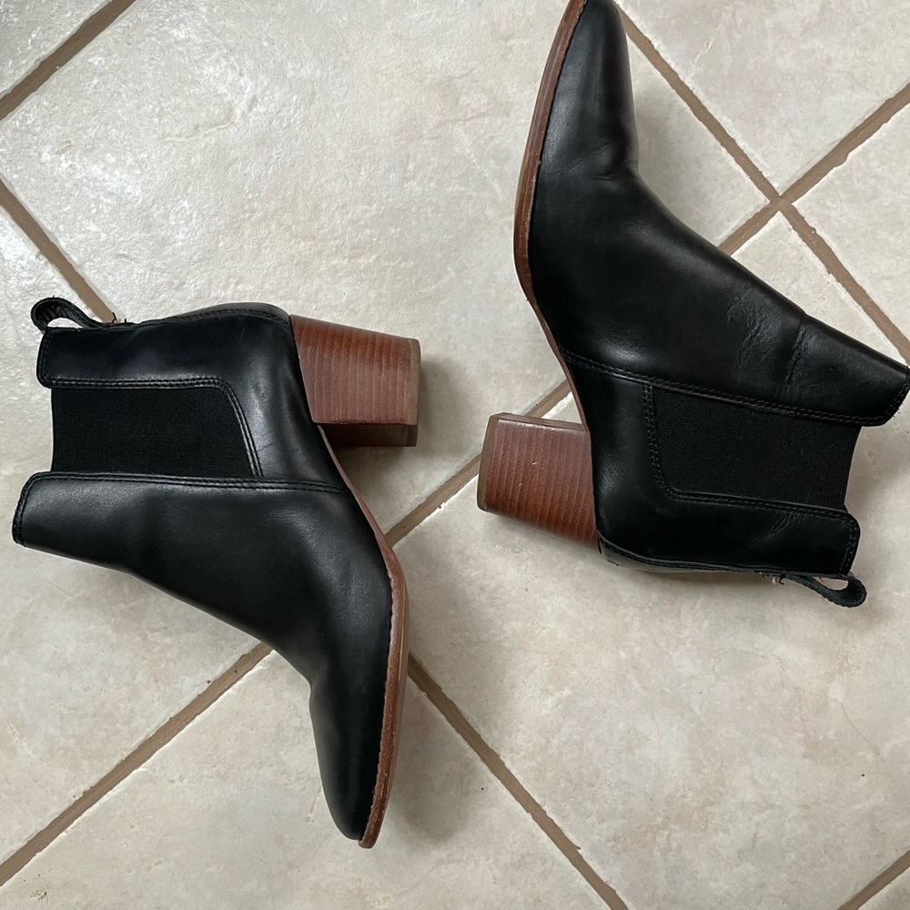 Madewell Reagan Black Chelsea Ankle Boots
